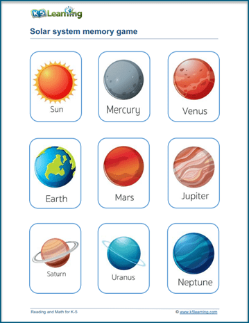 The solar system. 3rd Grade Science Worksheets and Answer keys ...