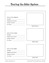 3rd grade solar system worksheet