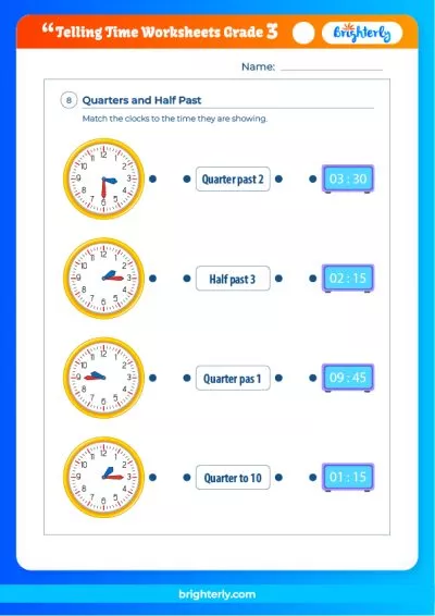 Third-Grade Time Worksheets: Grade 3 Teaching Resources for Parents