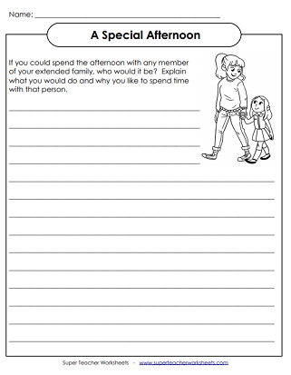 3rd grade writing prompt worksheet