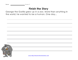 3rd grade writing prompt worksheet