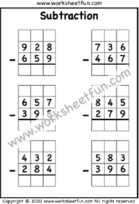Subtraction Regrouping / FREE Printable Worksheets - Worksheetfun