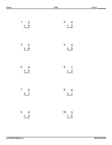 3s multiplication worksheet