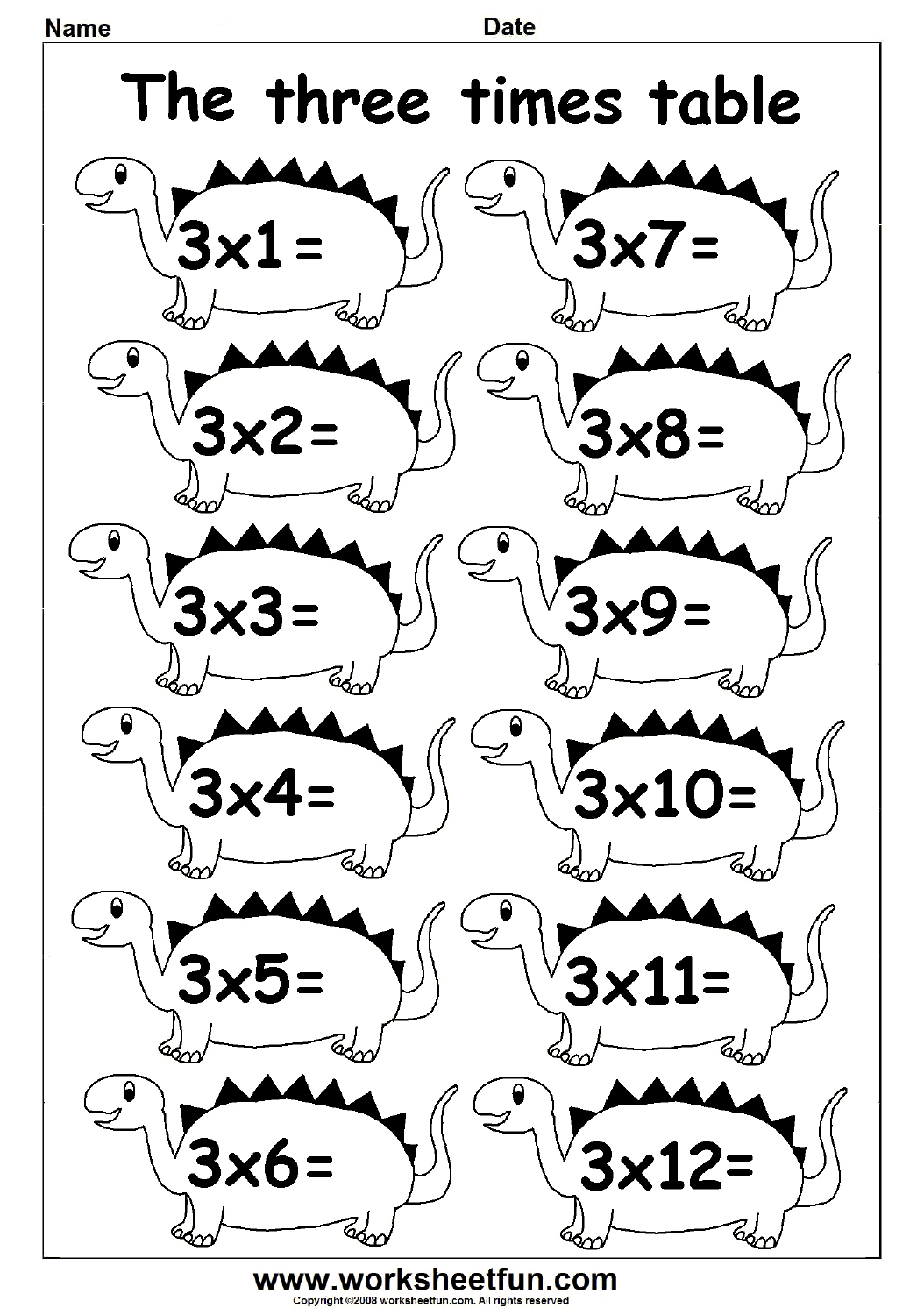 Multiplication Times Tables Worksheets - 2, 3, 4 &  5 Times Tables ...