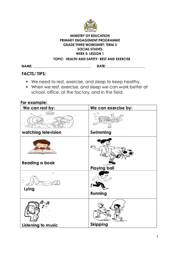 3th grade social studies worksheet
