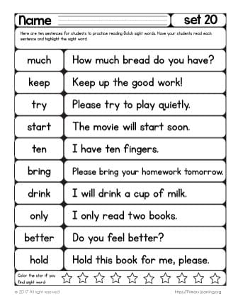 3th grade worksheet