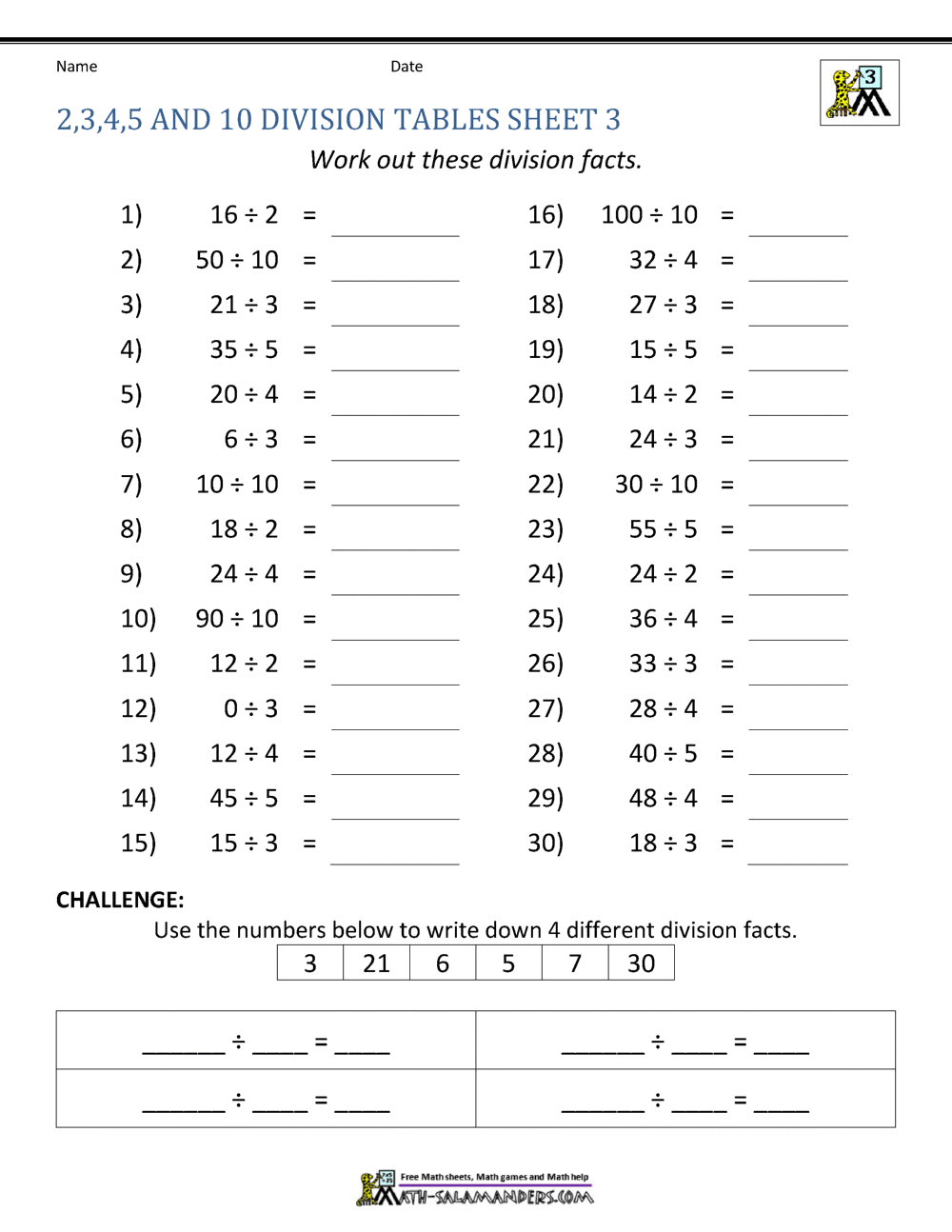 4 and 5 multiplication worksheet