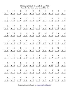 4 and 5 multiplication worksheet