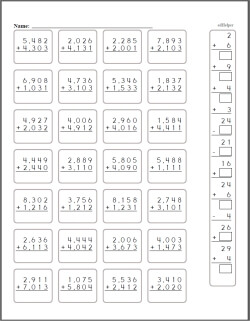 4 Digit Addition - Worksheets, Lessons, and Printables