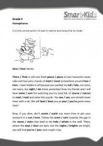 4 grade english worksheet