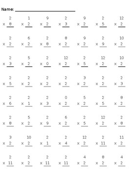 Unlimited Multiplication Worksheets (Grades 2-4) Excel File by ...