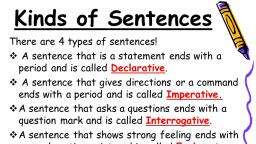 4 types of sentences pdf
