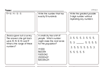 Free 4th Grade Common Core PDF Worksheets | edHelper.com
