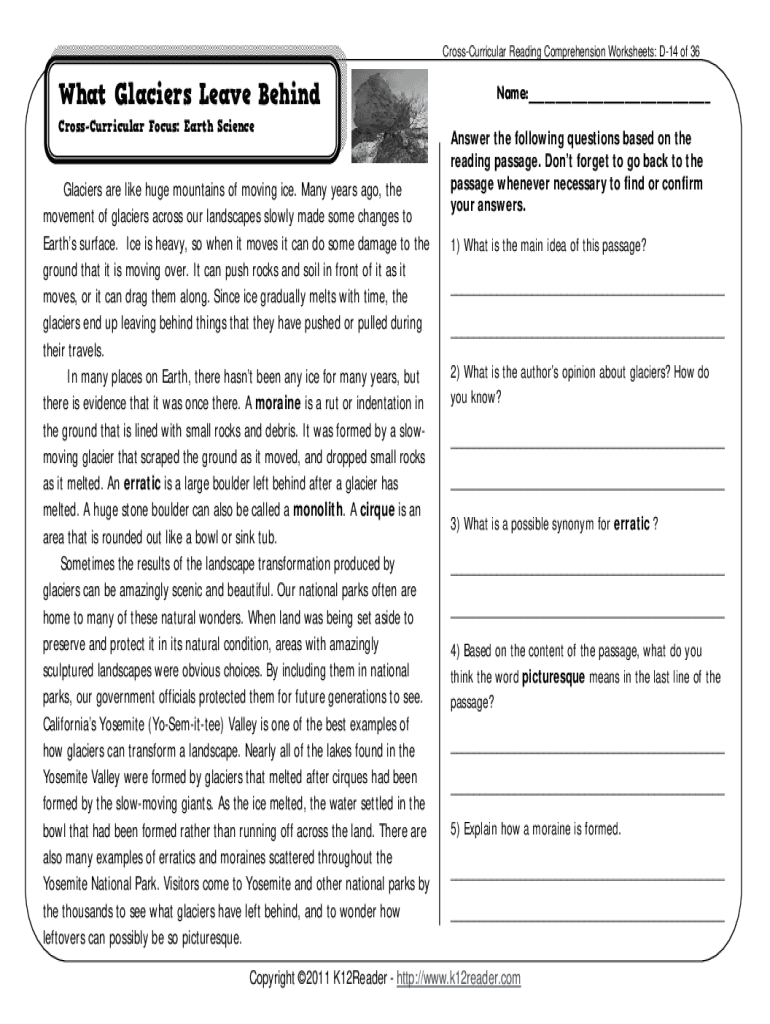 Reading comprehension grade 4 pdf free download: Fill out &  sign ...