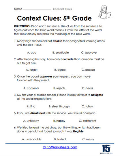 Context Clues Worksheets - 15 Worksheets Library