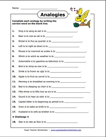 4th grade critical thinking worksheet