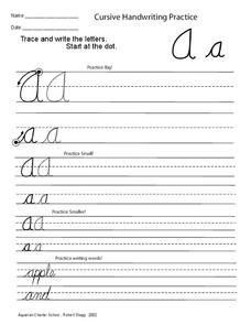 Cursive Handwriting Practice , uppercase letters, lowercase ...