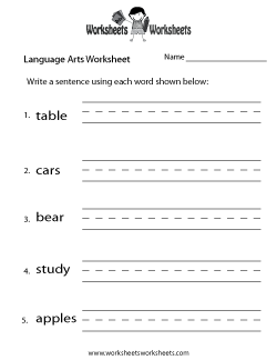 Language Arts Worksheets | Worksheets Worksheets