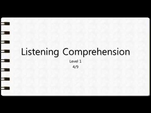Listening Comprehension 1 Question 4 - YouTube
