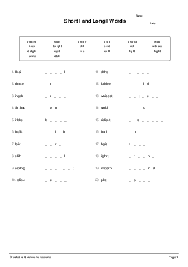 4th grade long vowel worksheet