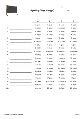 4th grade long vowel worksheet