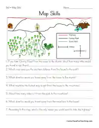 4th grade map skills worksheet