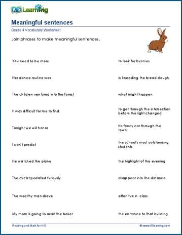 Match phrases worksheets | Worsheets library