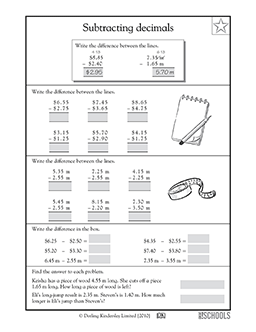 4th grade math decimals worksheet