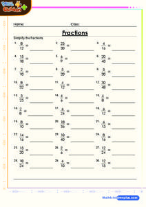 Fractions Worksheet for 4th - 5th Grade | Lesson Planet