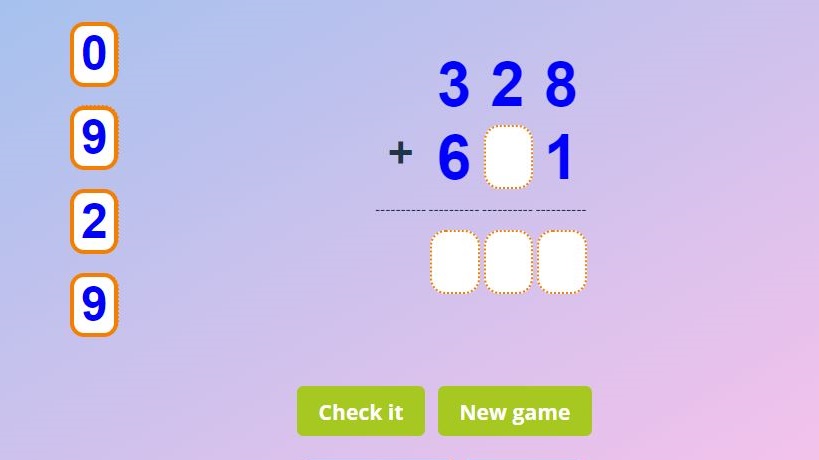 4th grade math game worksheet