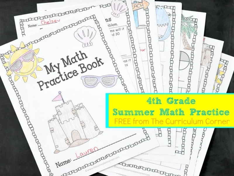 4th grade math practice worksheet free