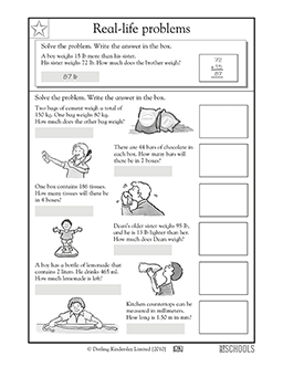 4th grade math word problems worksheet pdf