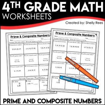 4th grade math worksheet on composite numbers