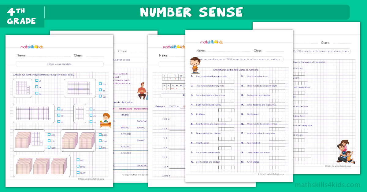 Engaging 4th Grade math practice games and worksheets for free