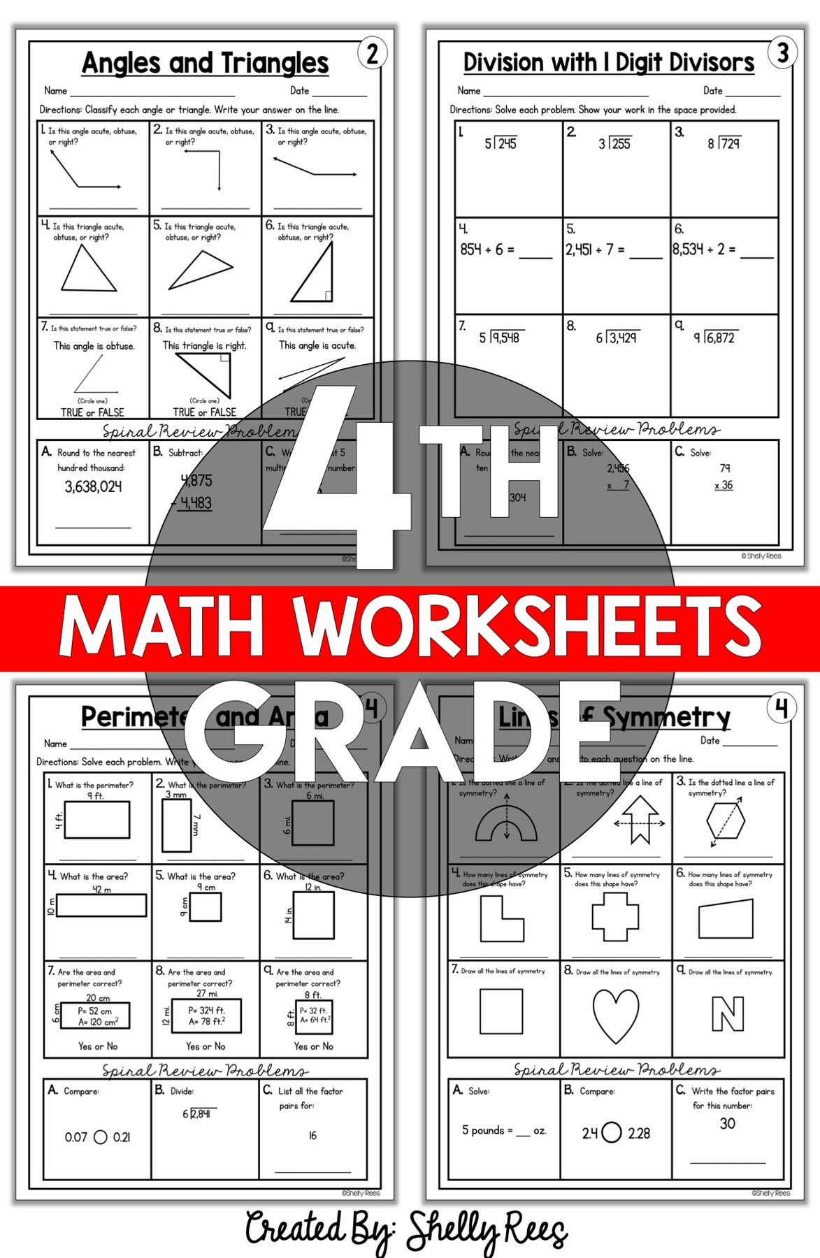 4th grade math worksheet