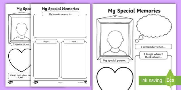 My Special Memories Worksheet (Teacher-Made) 
