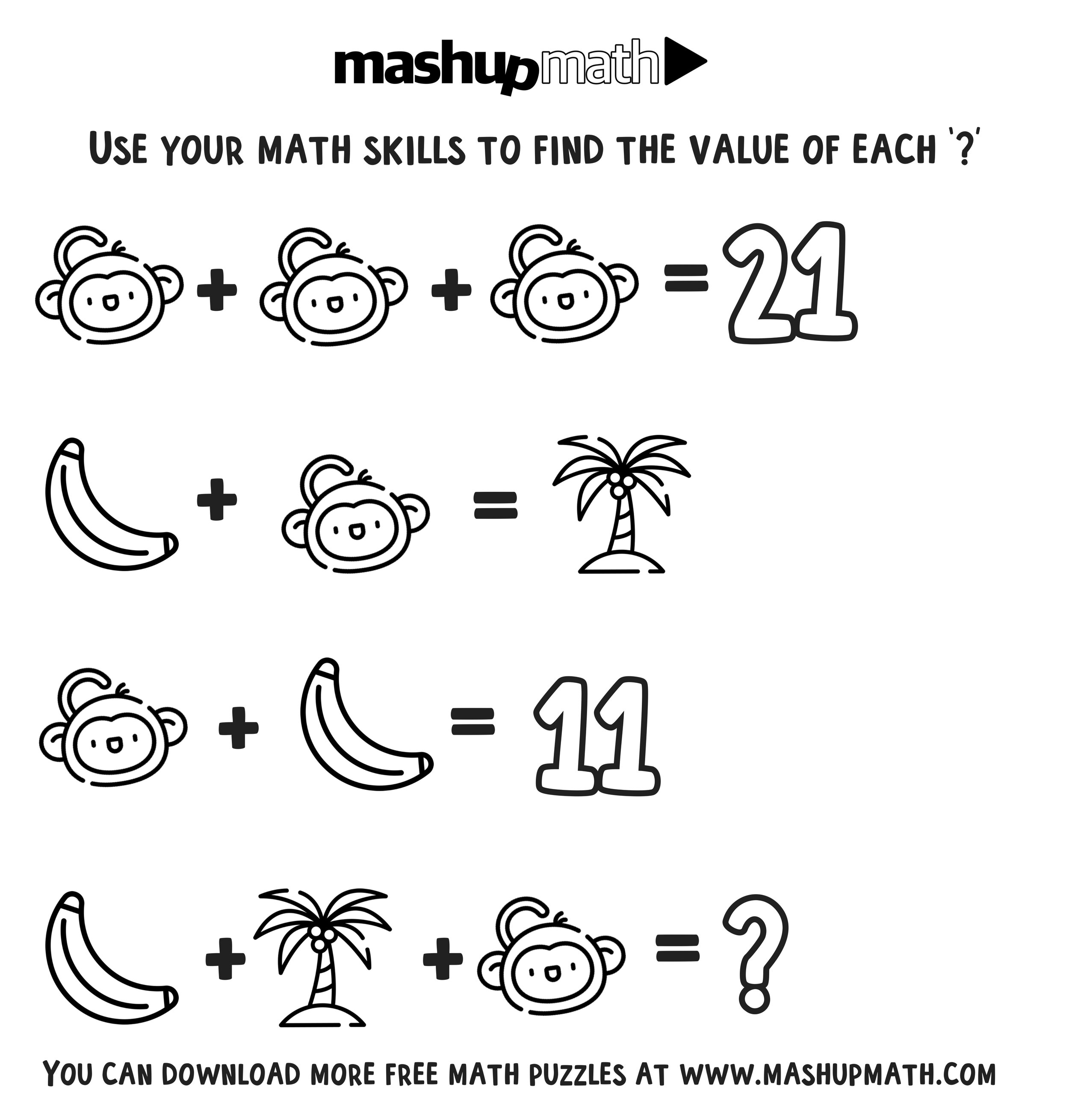 Free Math Coloring Worksheets for 3rd and 4th Grade — Mashup Math