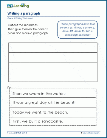 Paragraph cut &  paste worksheet | Worsheets library