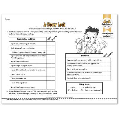 Free 4th Grade Writing Worksheets | Studentreasures Publishing