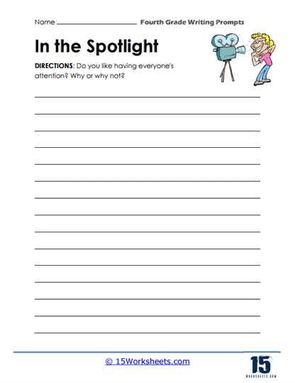 4th Grade Writing Prompt Worksheets