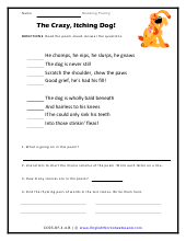 Grade 4 Poetry Worksheets