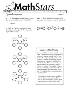 Math Stars: A Problem-Solving Newsletter Grade 4 Worksheet for 4th ...