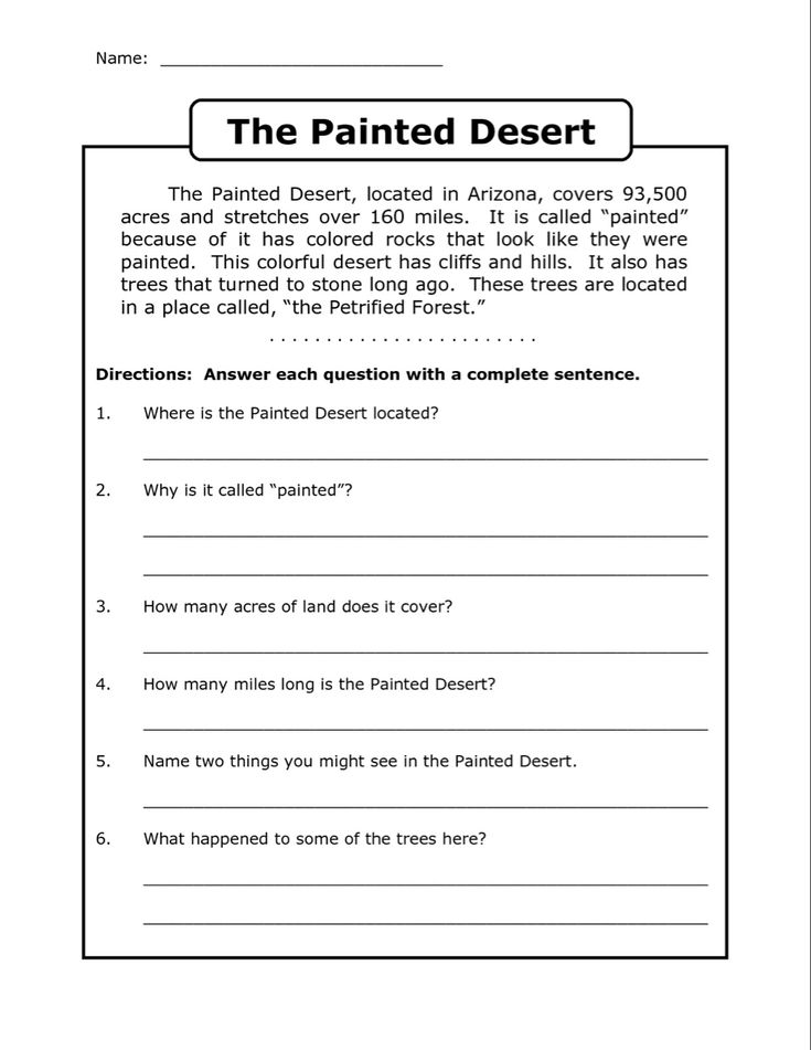 4th Grade Reading Comprehension Worksheets - Best Coloring Pages ...