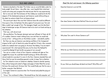 FREE Reading Comprehension Passages and Questions (4th Grade Free ...