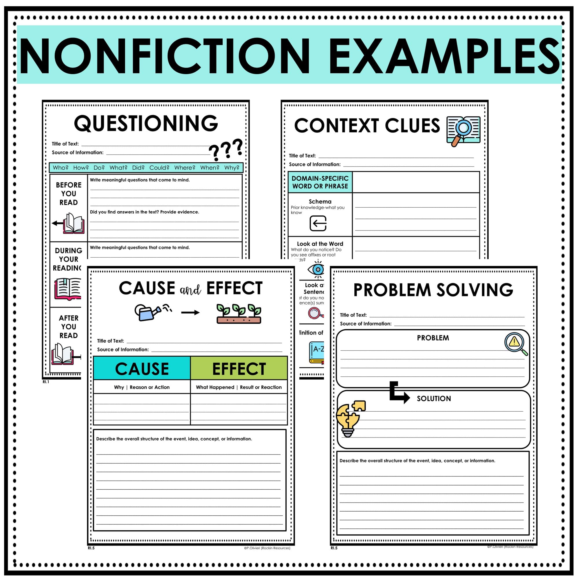 4th grade reading response worksheet