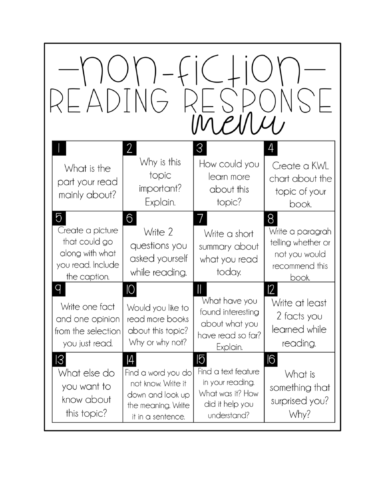 Reading Response Comprehension Digital Slides - Worksheets - Google Slides