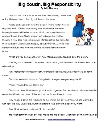 4th Grade Reading Comprehension Worksheets