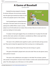 4th Grade Reading Comprehension Worksheets