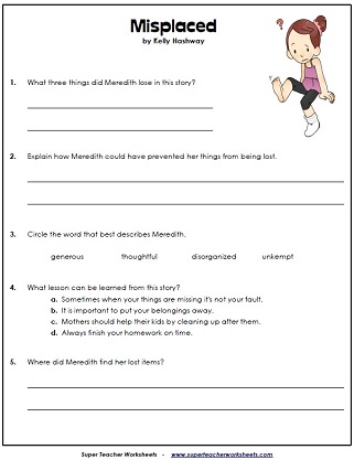 4th Grade Reading Comprehension Worksheets