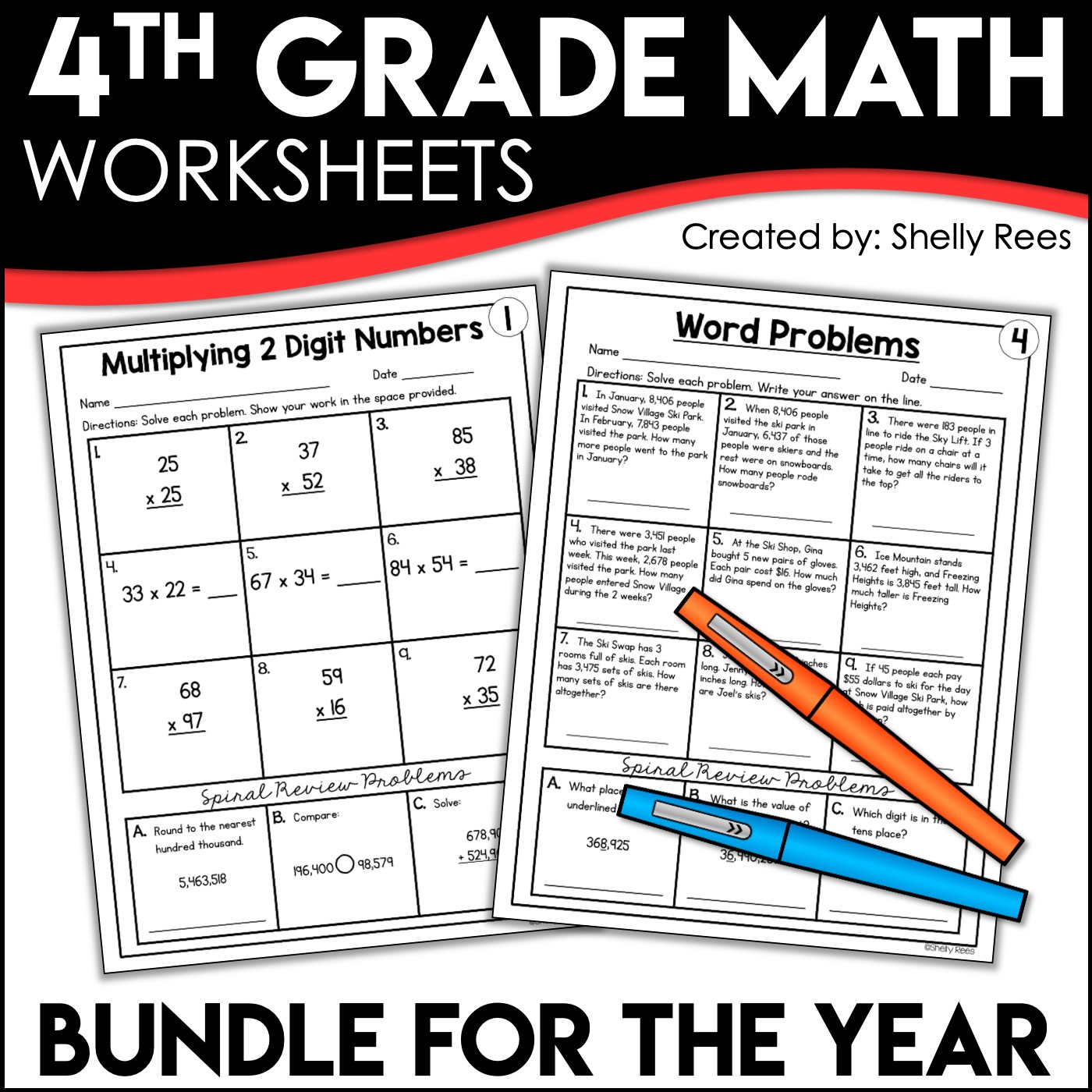 4th grade skills worksheet